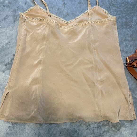 Vintage Y2K Silk Babydoll Top Fairy Festival Dainty 90's Lace Embroidered - Picture 9 of 12